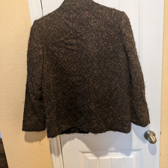 Bianca Brown Tweed Blazer Size 12 - Picture 10 of 16